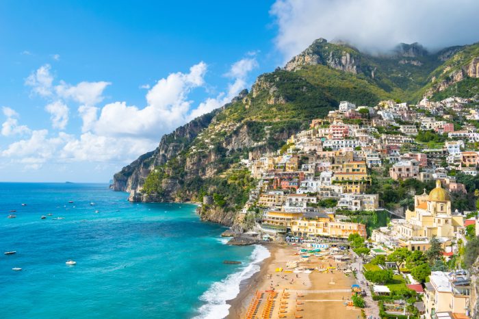 Amalfi coast italy night panorama beautiful seaside very italia traveldigg la